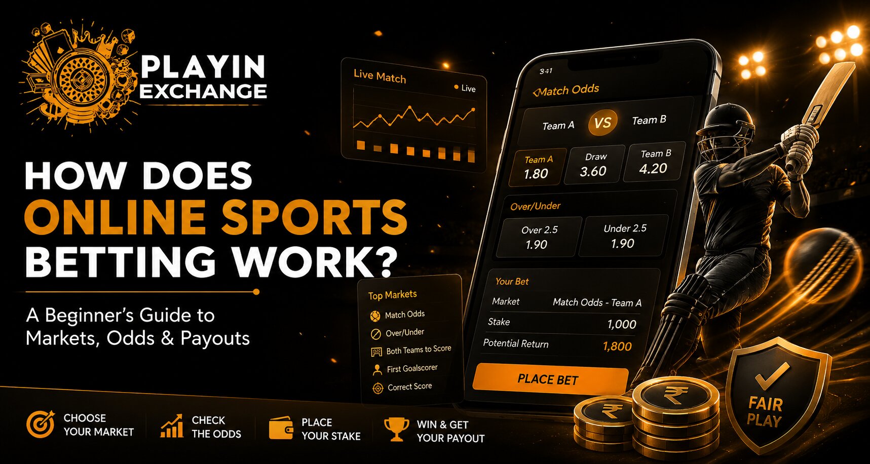 How Does Online Sports Betting Work? A Beginner’s Guide to Markets, Odds & Payouts