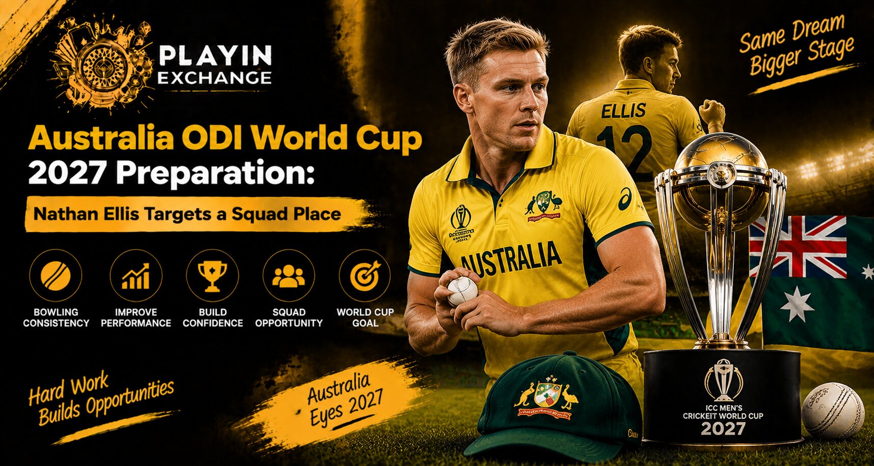Australia ODI World Cup 2027 Preparation: Nathan Ellis Targets a Squad Place
