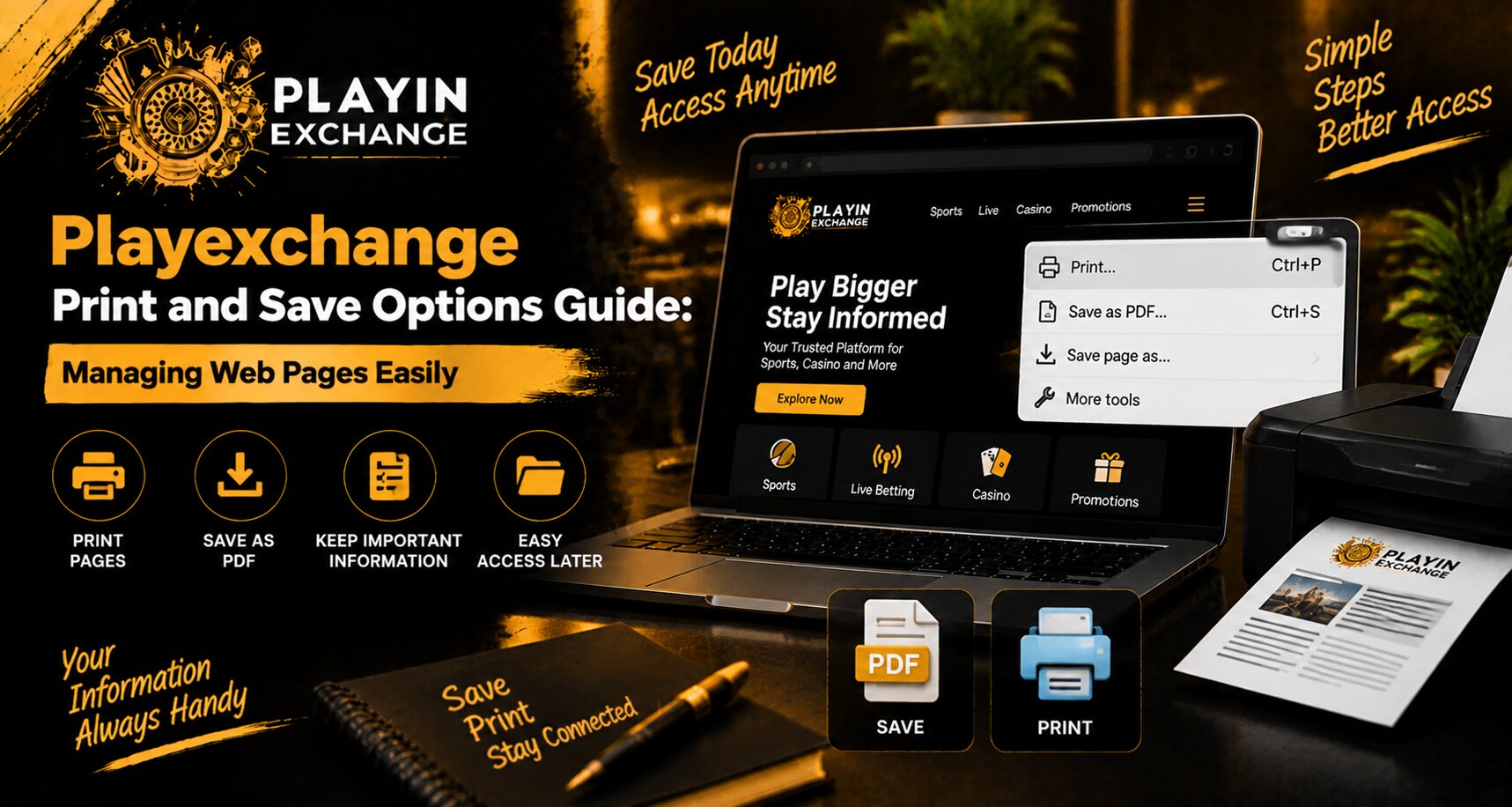 Playexchange Print and Save Options Guide: Managing Web Pages Easily